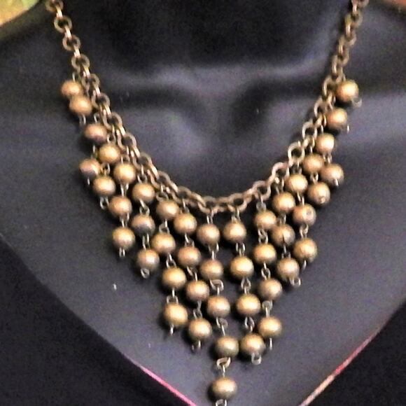 Vintage Medieval Chain & Ball Fringe Necklace - Picture 4 of 5